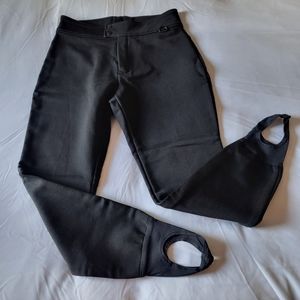 Vintage Ossi Skiwear Stirrup Pants Black Made in USA